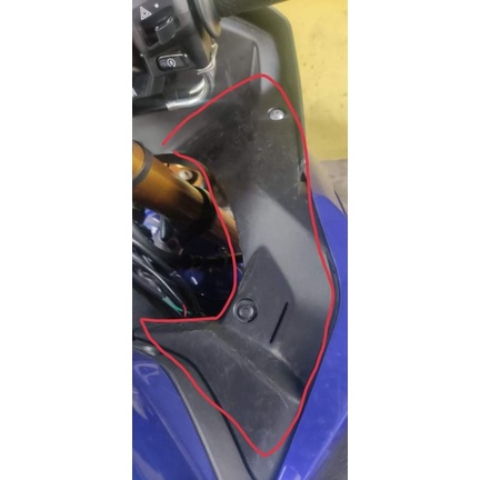 Ốp cạnh đầu nhựa đen Yamaha R15v3 chính hãng nhập Indonesia