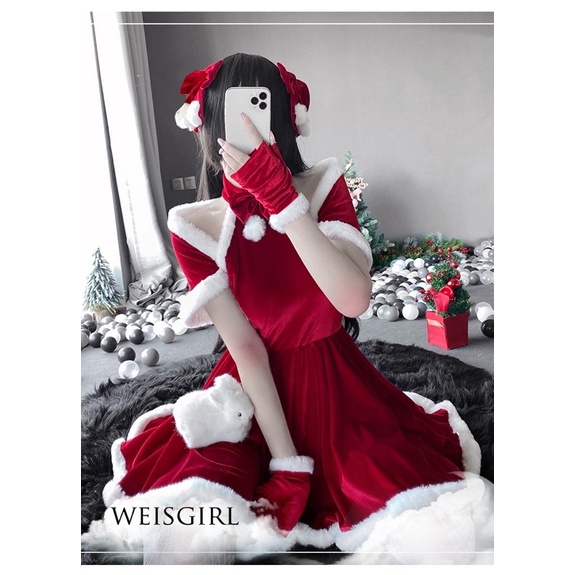 VÁY NOEL CÓ ÁO CHOÀNG- VÁY CHẤT LIỆU TỐT/ TIỆM THỜI TRANG LOLITA JK CHÍNH HÃNG LOLIQUESWEET