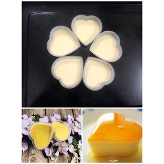 Hộp nhựa caramen trái tim ,Hộp flan