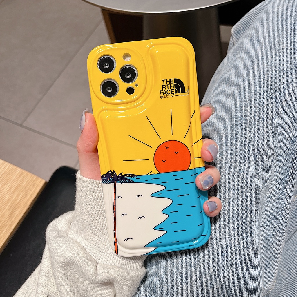 Ốp Điện Thoại TPU Dẻo Họa Tiết Phong Cảnh Biển Dễ Thương Chống Sốc Cho iPhone X XS MAX XR iPhone 12 13 11 pro MAX