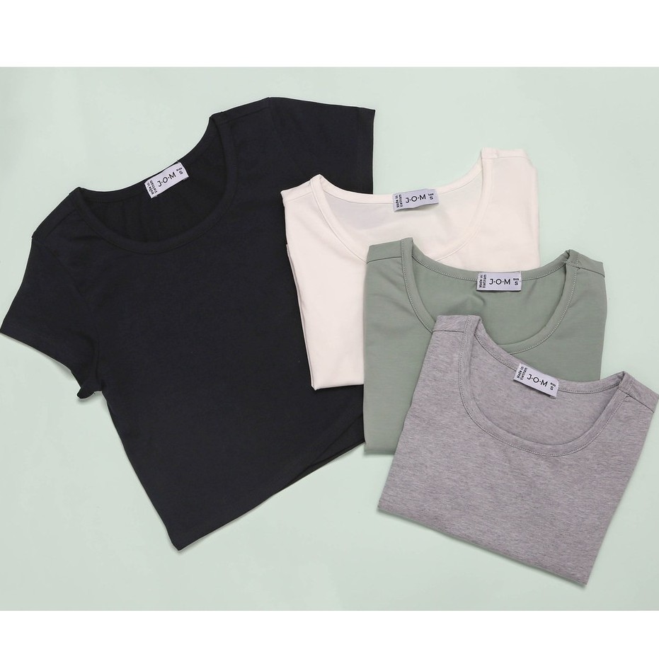 Áo Croptop thun trơn JOM tay ngắn dễ phối đồ | BigBuy360 - bigbuy360.vn