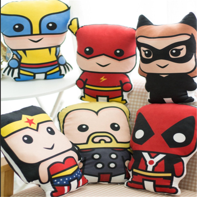 Gối nhồi bông hình các siêu anh hùng DC Marvel dễ thương độc đáo