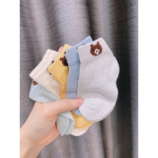 Set 5 đôi tất gấu sợi tre điều hoà cho bé.