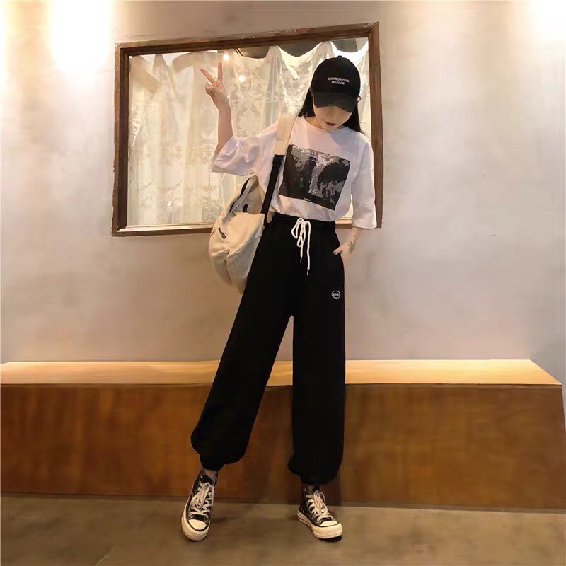 [ Mã FAMAYWA giảm 10K đơn 50K] Quần Jogger Spun chữ thêu phong cách unisex ( Đen - Trắng - Xám) BC045 | BigBuy360 - bigbuy360.vn