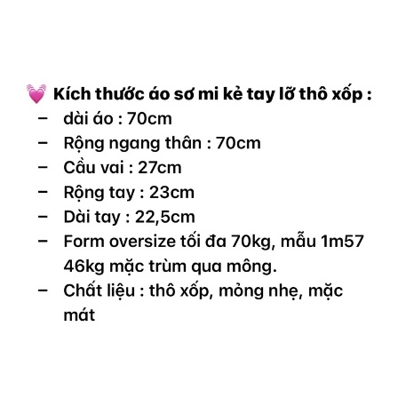 Áo sơ mi kẻ sọc tay lỡ form rộng
