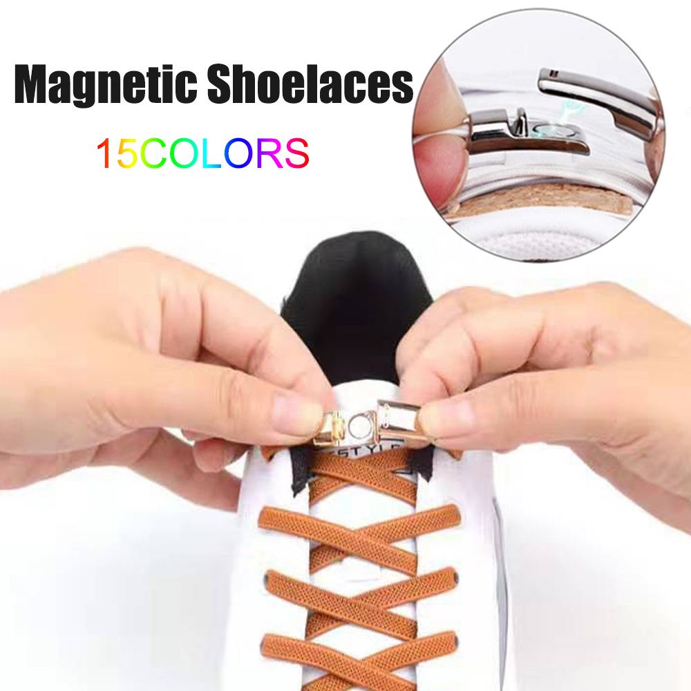 Dây Giày Thể Thao 1 Phần Khóa Từ Tính Co Giãn Thời Trang Cho Nam Nữ