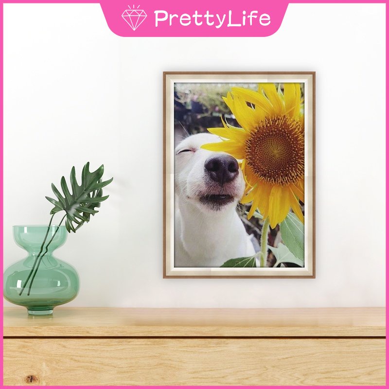 Bộ Tranh Đính Đá 5D Tự Làm 30x40cm Hình Hoa Hướng Dương Trang Trí Nhà Cửa