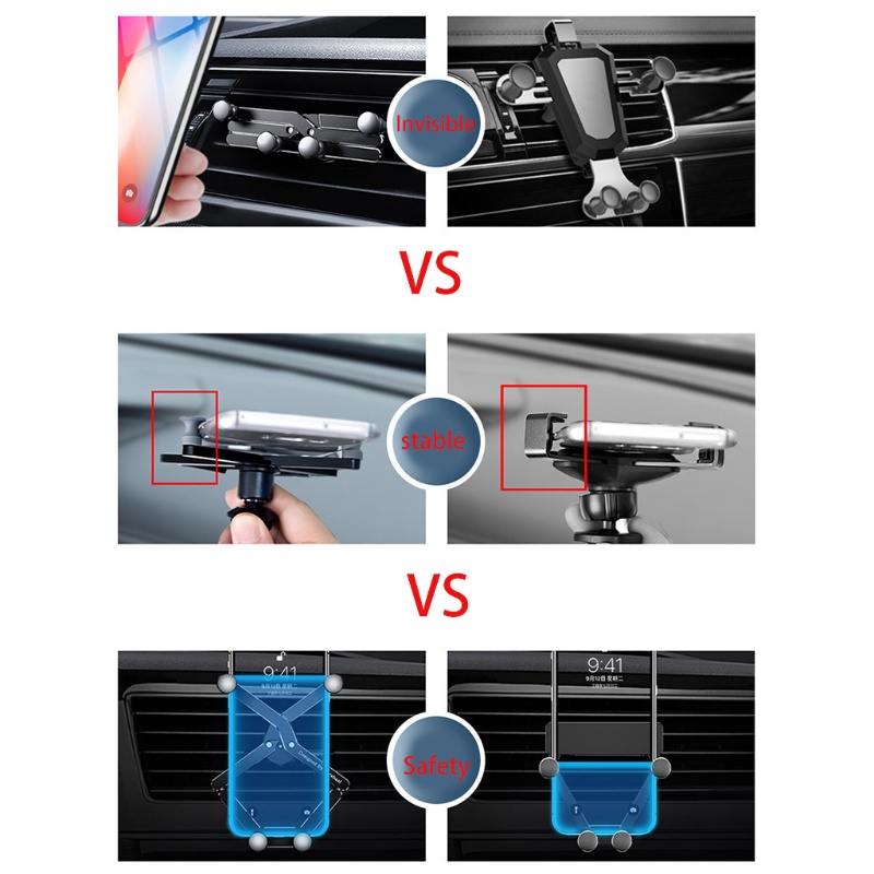Giá Đỡ Điện Thoại / Thiết Bị Định Vị GPS Gắn Khe Điều Hòa Xe Hơi Tiện Dụng