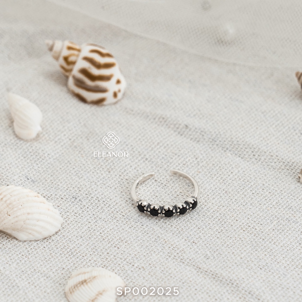 Nhẫn Bạc Eleanor Mạ Vàng 14k Đính Đá