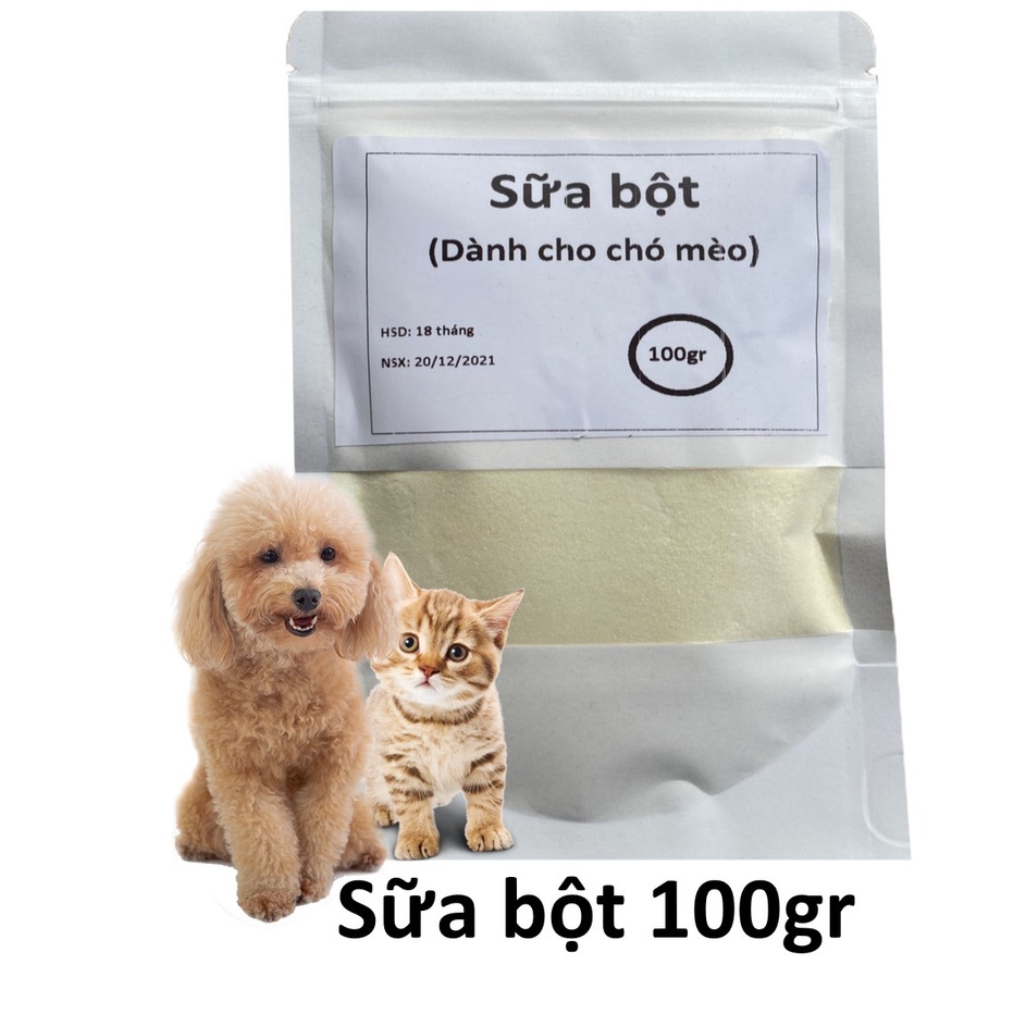 Sữa bột Bio -New 100gr Sữa Bio cho chó mèo dạng bột