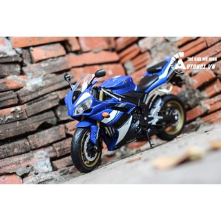 MÔ HÌNH XE MÔ TÔ YAMAHA YZF R1 BLUE 1:10 WELLY 1741