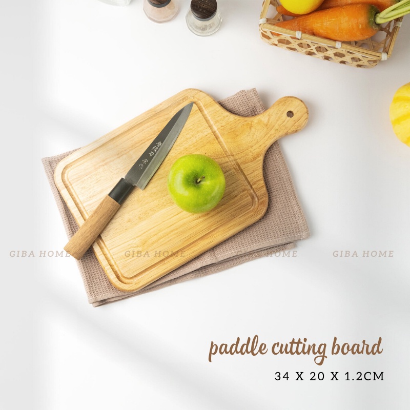 Thớt gỗ có tay cầm dùng làm phụ kiện chụp ảnh, decor siêu đẹp - paddle cutting board - GIBA