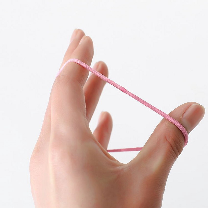 Bộ 50 Dây Buộc Tóc Cao Su Nylon Co Giãn Màu Kẹo Ngọt Dành Cho Nữ