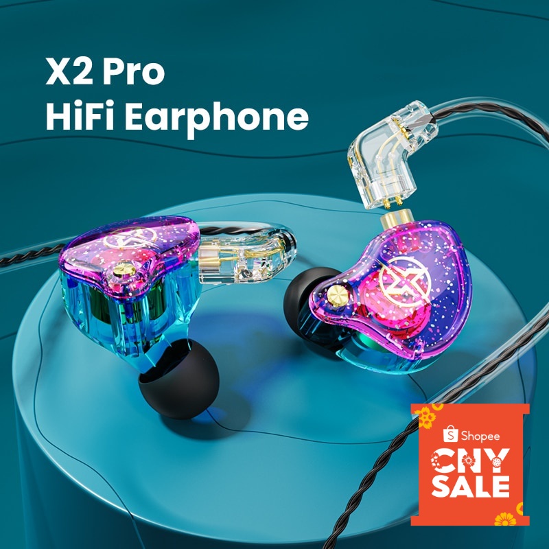 Tai Nghe Nhét Tai X2 Pro 3.5mm HiFi Chống Ồn Có Dây Tháo Rời Được