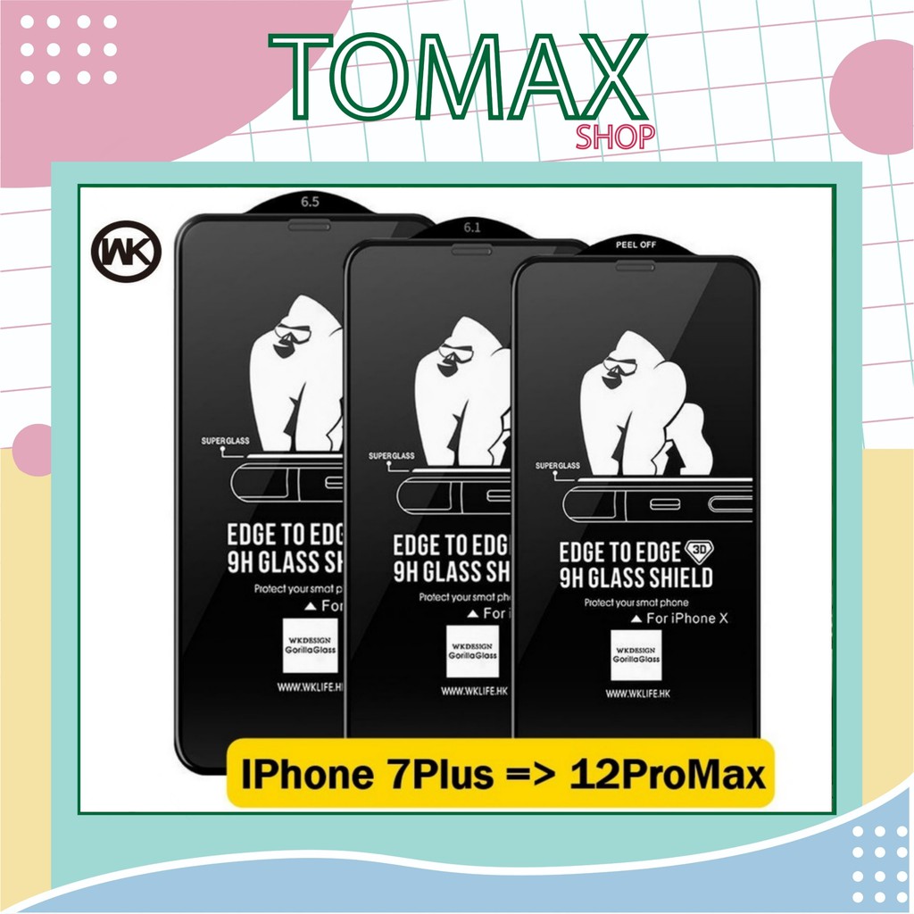 Kính Cường Lực KingKong Bóng Full Màn Cho Các Dòng IPhone [Tomax Shop]