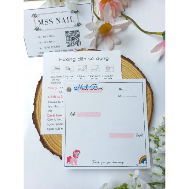 Bìa nail, thẻ nail box, bìa nail box, tag nail box, bìa đựng móng tay