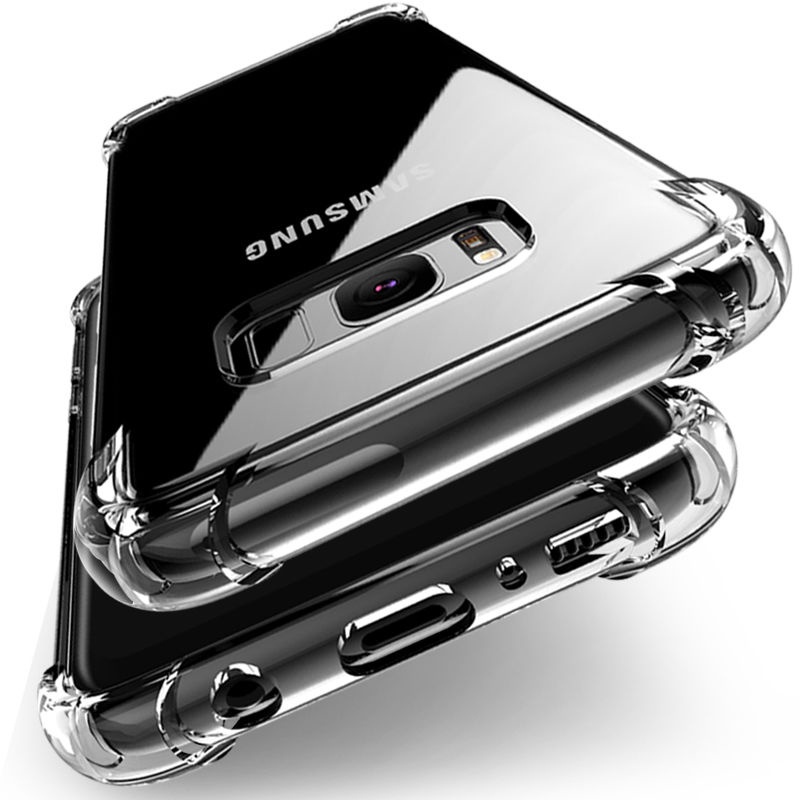 Shockproof Phone Case For Samsung S10 S20 Plus Ultra Air Bag Soft TPU Clear Cover For Samsung A750 A6 A8 A9 2018 A9S A6S J4 2018