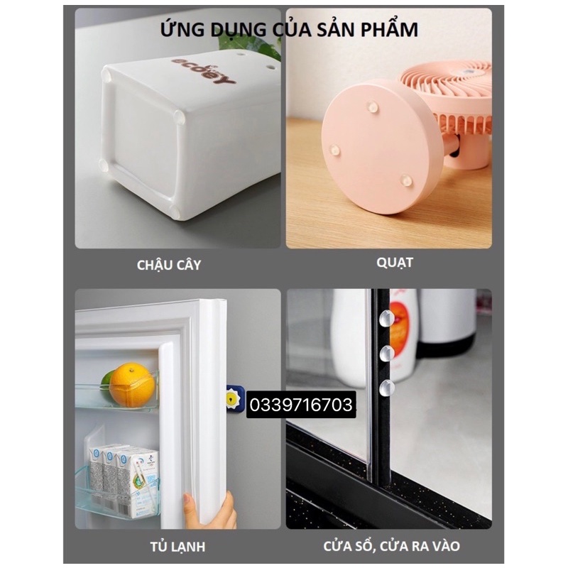 Set 25 nút silicon tự dán giúp chống va đập cạnh cửa tủ tiện dụng