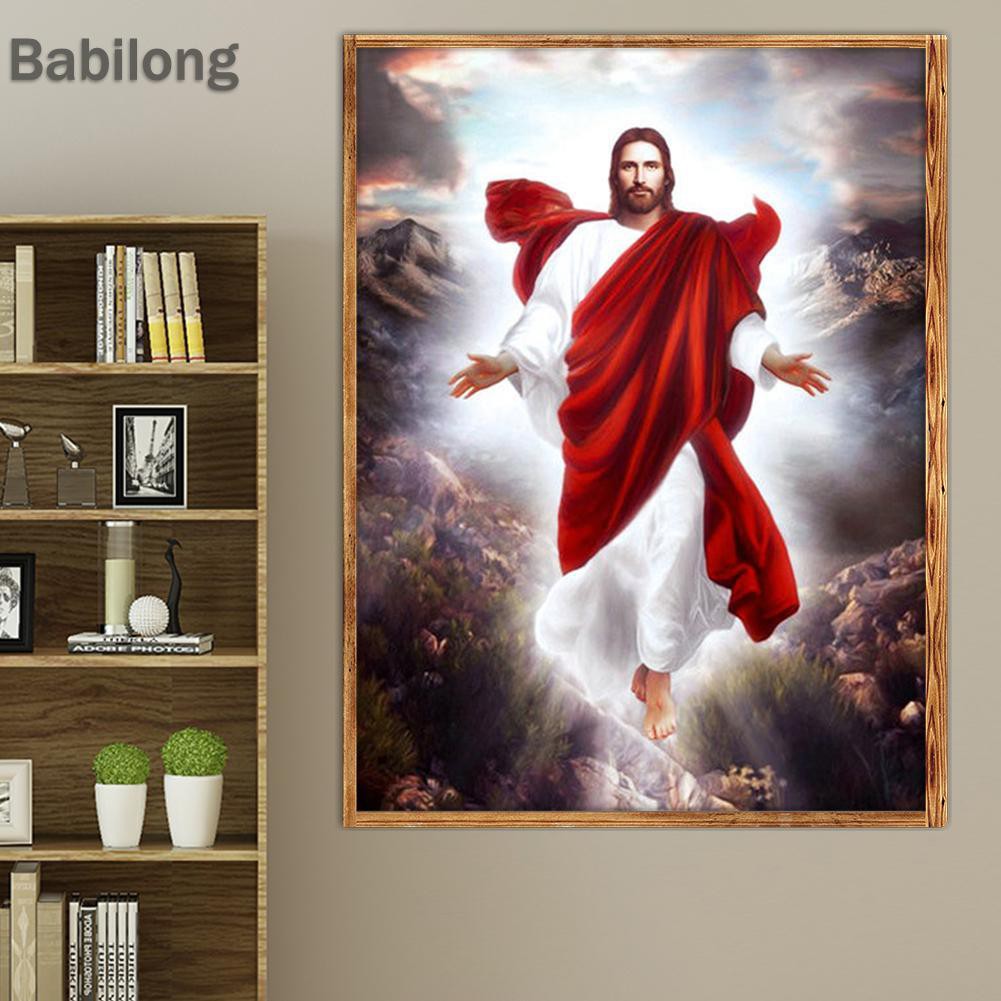 Set tranh đính đá 5d hình chúa Giêsu độc đáo DIY