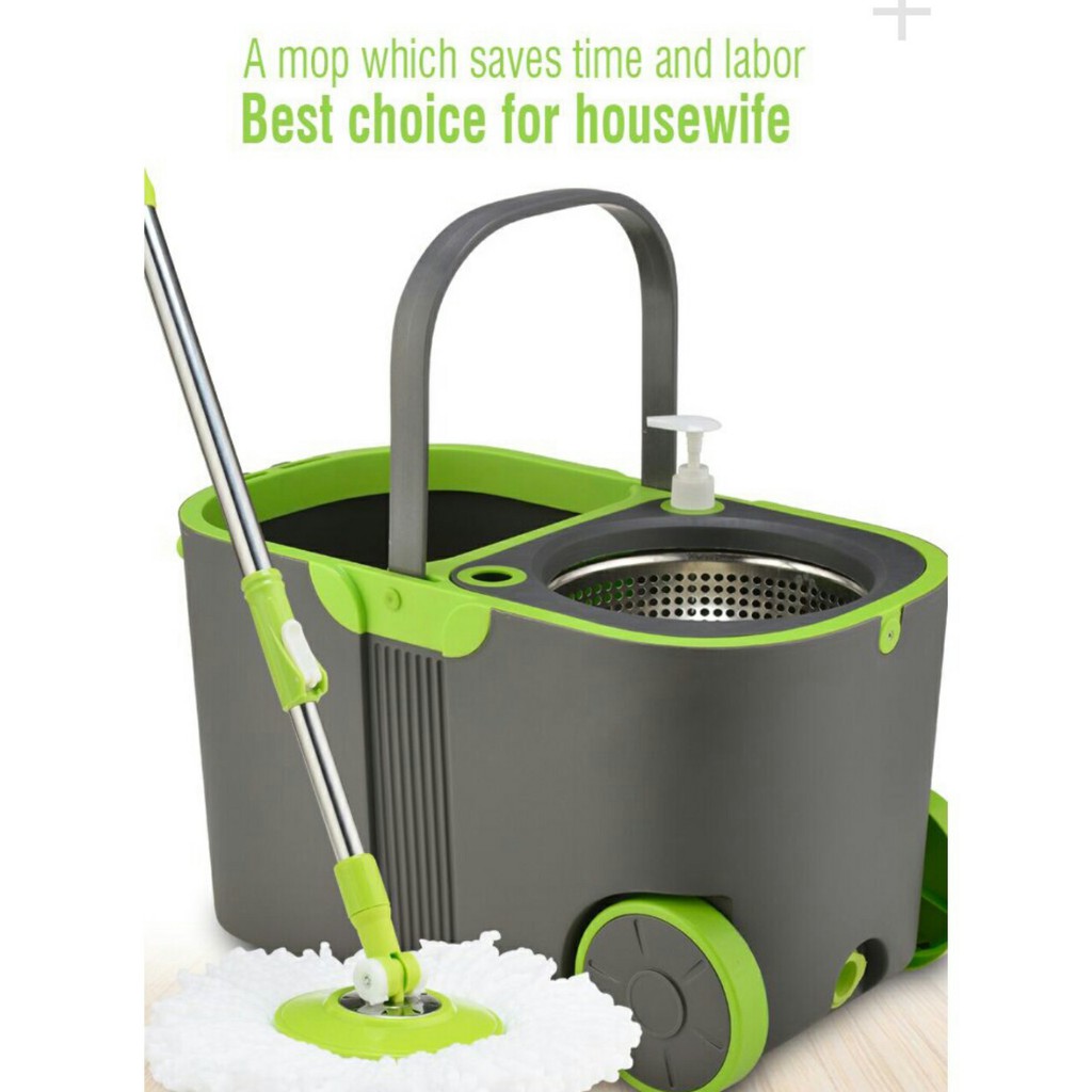 Bộ cây lau nhà 360 độ lồng vắt inox Oday spin mop OS06 cao cấp Thái Lan