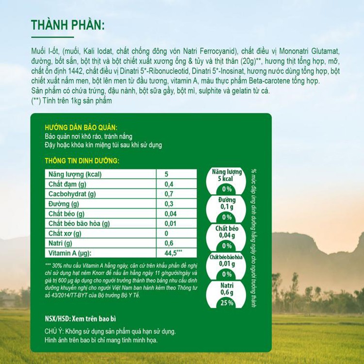 Hạt Nêm Knorr Thịt Thăn, Xương Ống và Tuỷ 1,8Kg