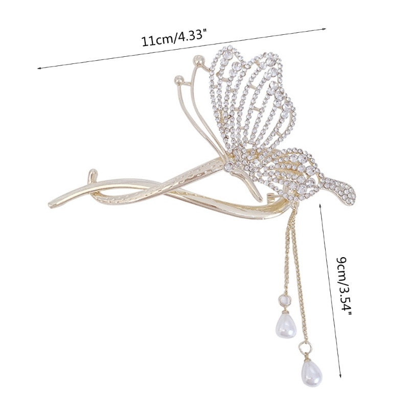 Elegant for Butterfly Shape Hair Pin Hair Fork Chinese Style Hairpin for Supple