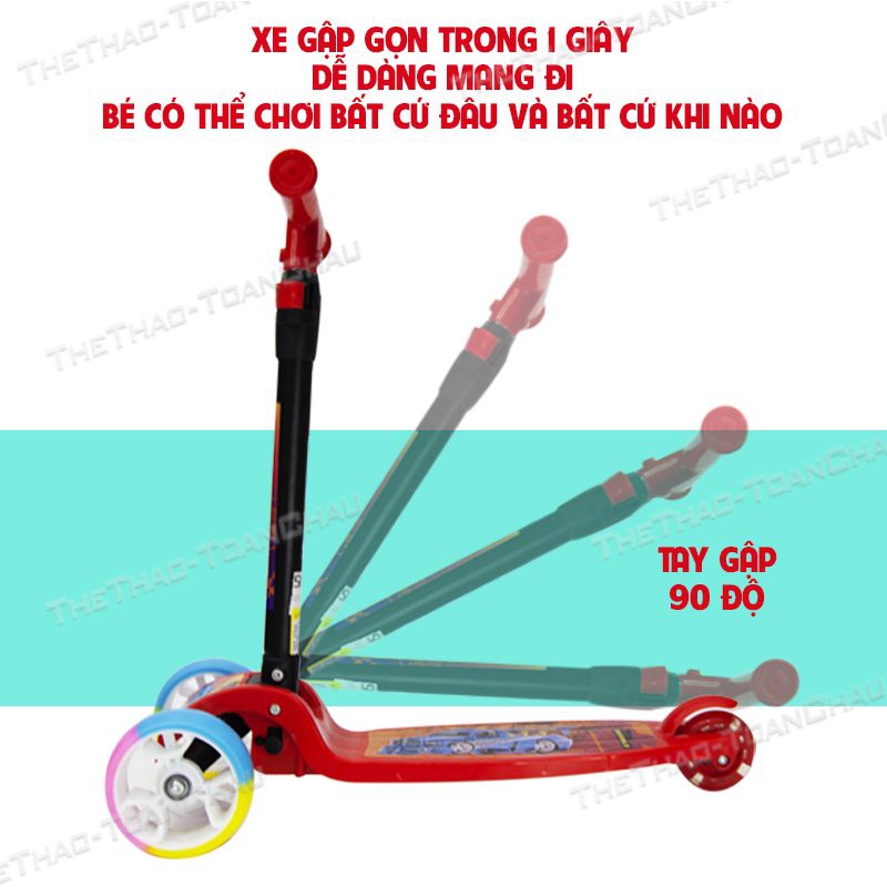 Xe Scooter 3 bánh [Nhập SHOPTC07 giảm 7%] Bánh xe có đèn _ Shop Toàn Châu