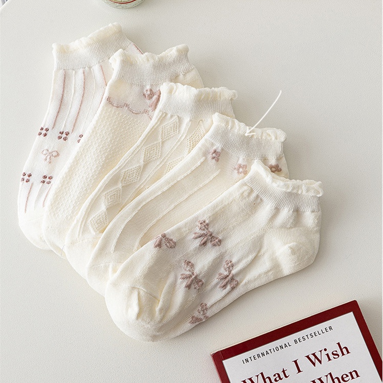 White Socks Maiden Lovely Sweet Ankle Sock Cotton Socks Short