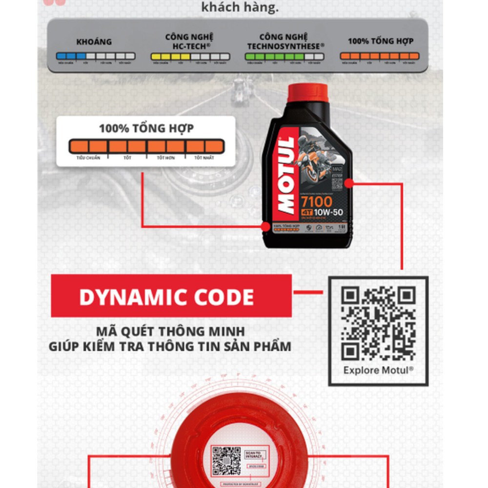 [CHÍNH HÃNG]-Dầu Nhớt 1 Lít 4T MOTUL 7100 10W50 (100% tổng hợp) MA2 SN - Dầu Nhớt Chính Hãng 360