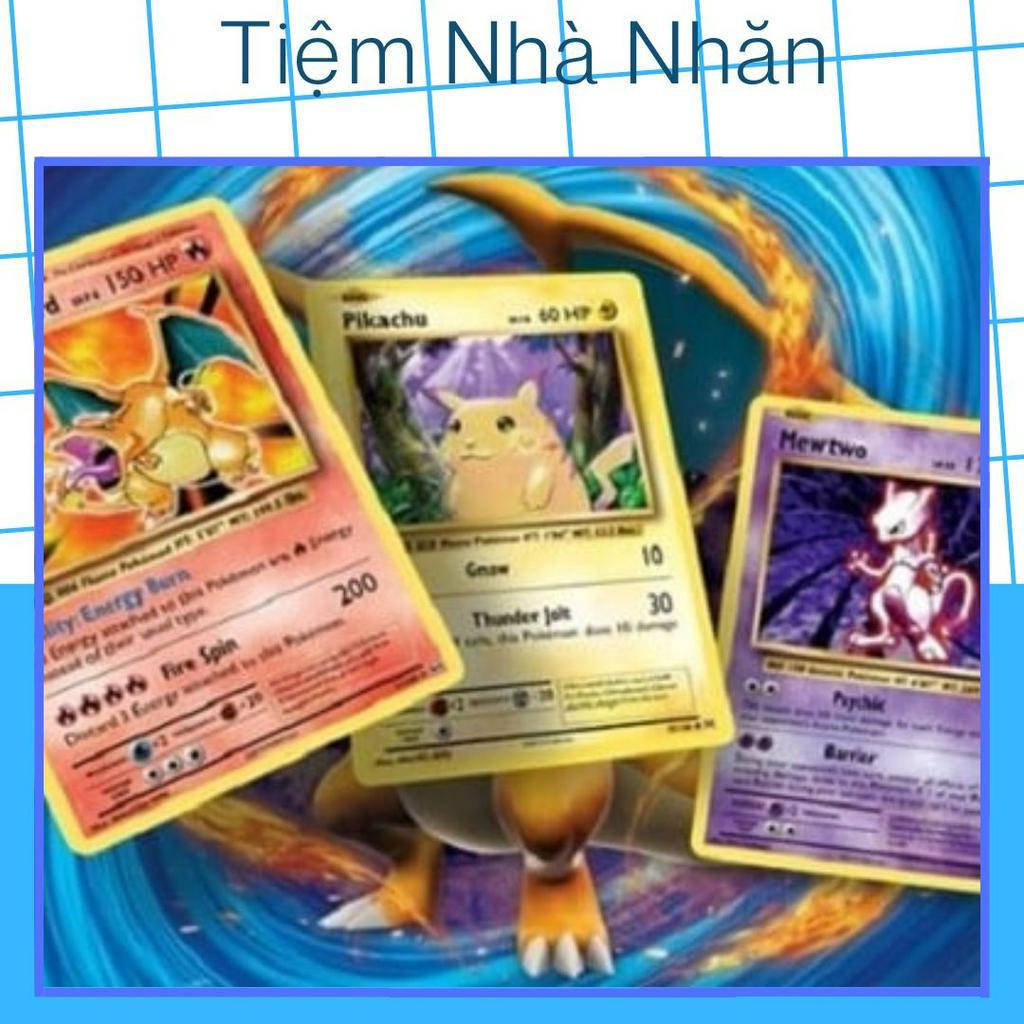 Thẻ Pokemon hoạt hình sưu tầm theo sở thích, hình pokemon tuổi thơ gói 6 tấm