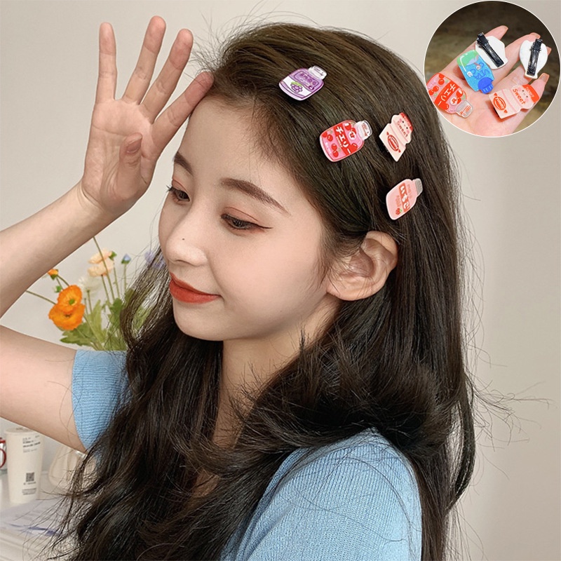 Kẹp tóc mái cute hàn quốc SIBBI kiểu mỏ vịt hoạ tiết hoạt hình dễ thương SB0009