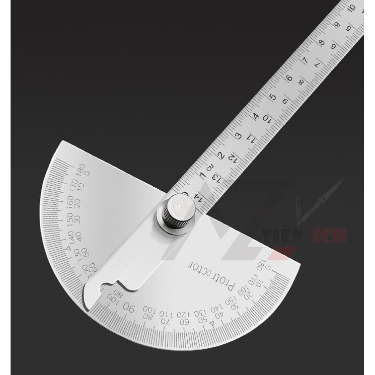 Thước đo góc , thước đo độ 180 độ bằng thép không gỉ - thước ke góc