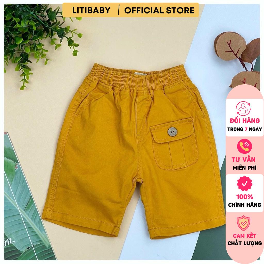 Quần short kaki bé trai LITIBABY,  chất kaki đẹp, size nhí 2/7 tuổi