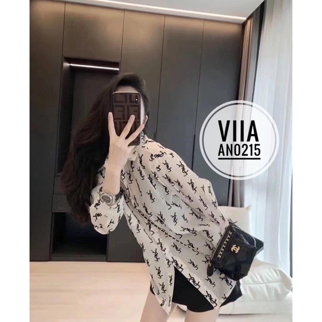 Sơ mi voan tơ Y SL chanh sả AN0215 VIIA DESIGN