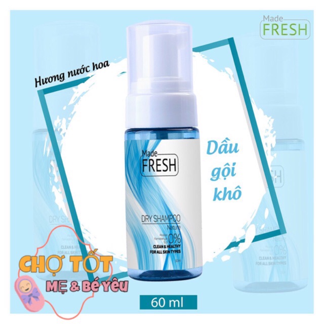 Dầu Gội Khô MadeFresh 60ml An Toàn Cho Phụ Nữ Sau Sinh