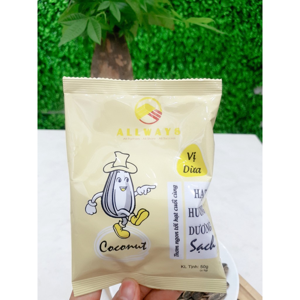 Hạt hướng dương nguyên vị - vị Dừa gói 50G - 60G