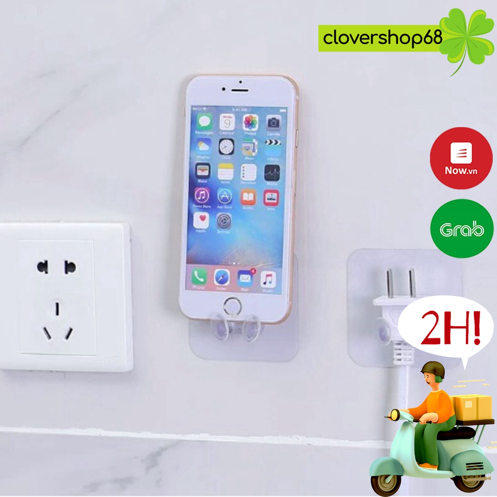 Móc dán tường đôi đa năng siêu chịu lực   Clovershop68