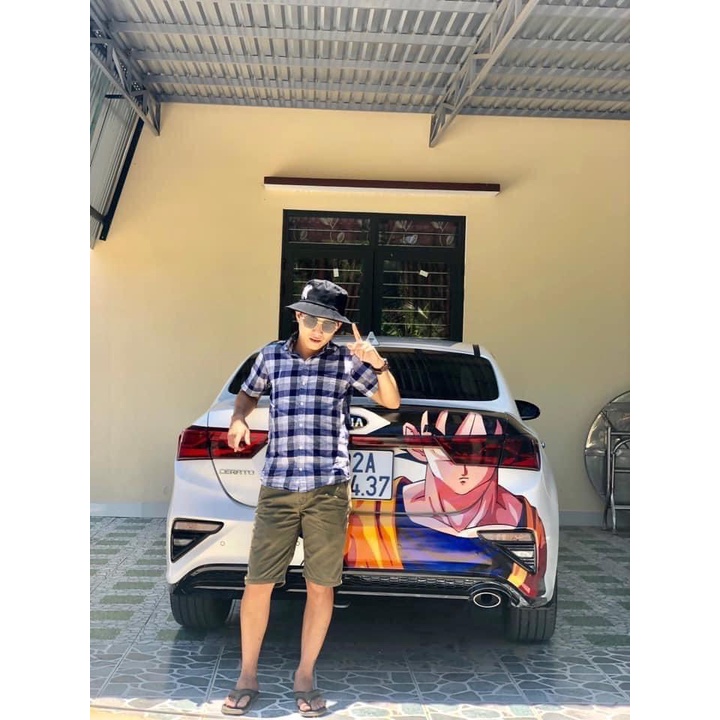 Dragon Ball - Decal Songoku dán Xe Ô Tô