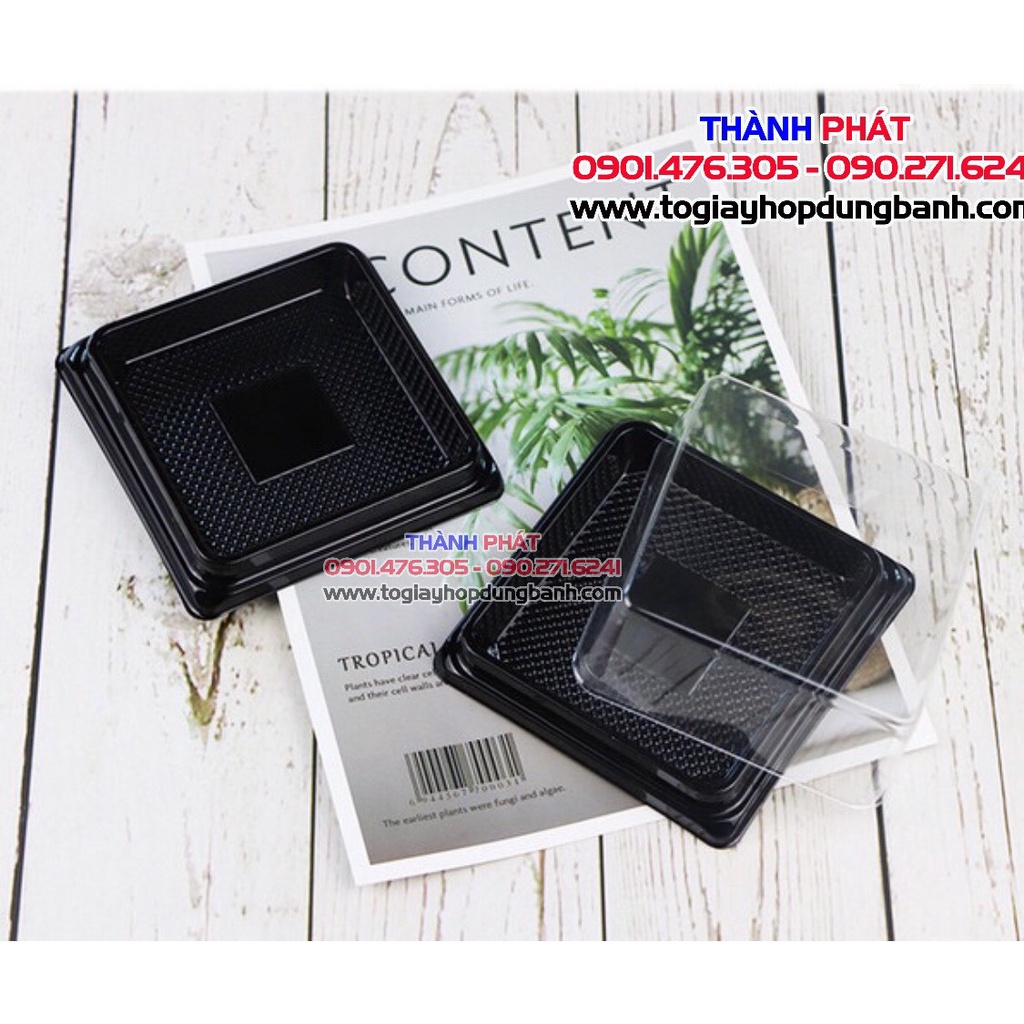 100 Hộp vuông XY80S đựng bánh Trung Thu 100g - 125g cao cấp