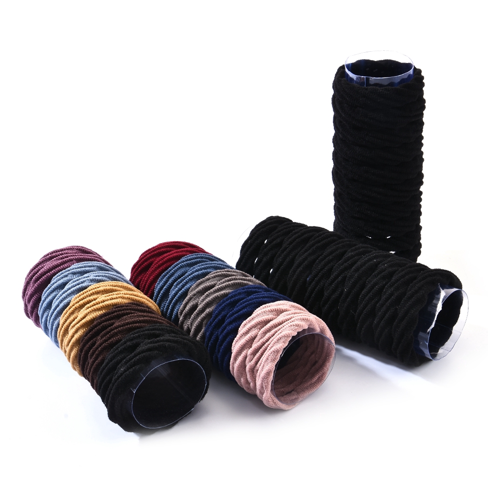 Cod Qipin Simple 20pcs Classic Ring Hair Bands Elastic Rope Color Ties Ponytail Holder Accessories