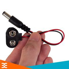 Bộ 3 Dây Tạo Nguồn Từ Pin Vuông 9V sang Jack DC 5.5*2.1mm