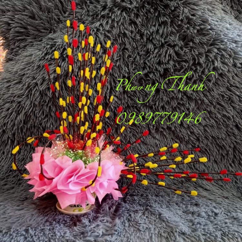 combo làm nụ tầm xuân, 50 cành 60cm