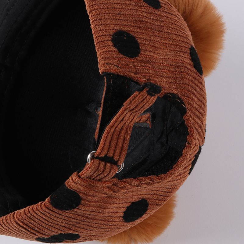 Mũ Lưỡi Trai Họa Tiết Chấm Bi Dễ Thương Thời Trang Thu Đông Cho Bé