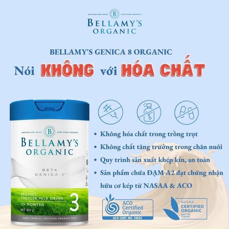 Sữa Bellamy's Organic số 3 T1.2023