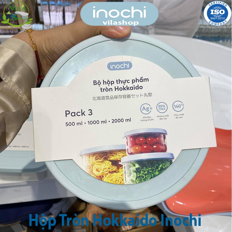 [ 9 Size ] Hộp Đựng Thực Phẩm, Hộp Tròn Bảo Quản Đồ Tươi, Nhựa Cao Cấp Inochi - Việt Nhật, Để Tủ Lạnh Giữ Nhiệt