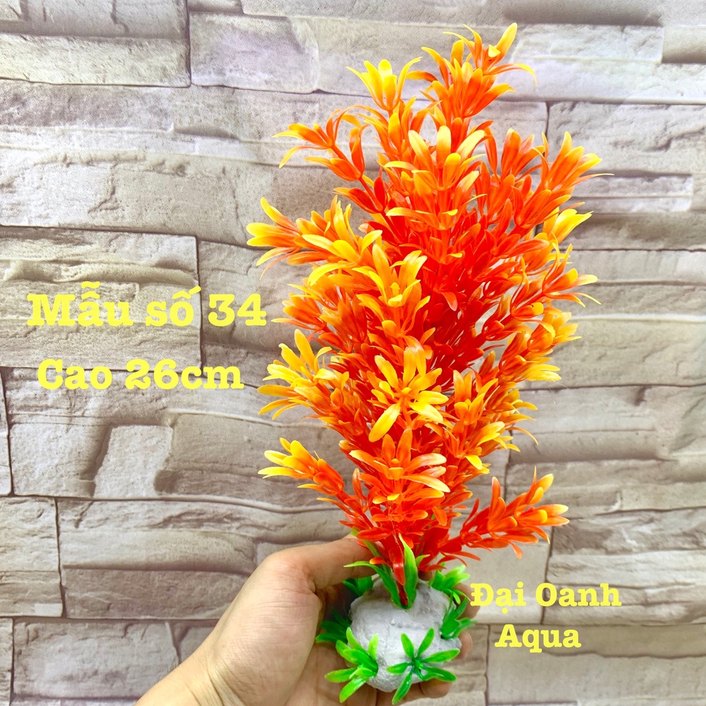 Cây Nhựa Giả Thủy Sinh Trang Trí Bể Cá Cảnh, Cây Nhựa Thế Nhỏ Giá Rẻ