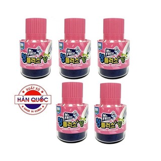 Bộ 5 Cốc thả bồn cầu, toilet diệt khuẩn làm thơm Mr.Fresh Korea 180g (Hương Hoa Ly)