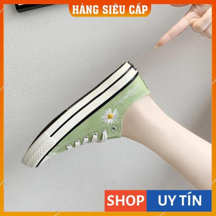 [ Hàng Loại 1 ] - [INS HOT]Giày thể thao nữ canvas kiểu,💥Classic thêu hoa cúc nhí💥（2218） | BigBuy360 - bigbuy360.vn