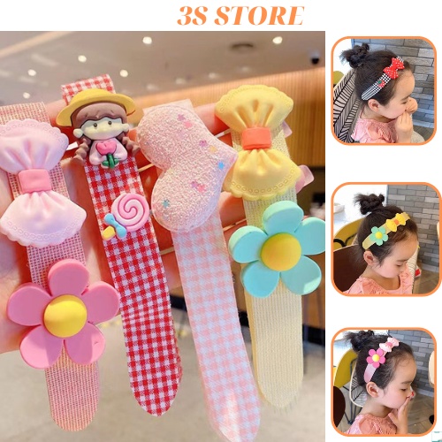 Bờm tóc cho bé gái băng đô dán tóc mái cố định chống gãy tóc phong cách Hàn Quốc dễ thương cho bé mã B02