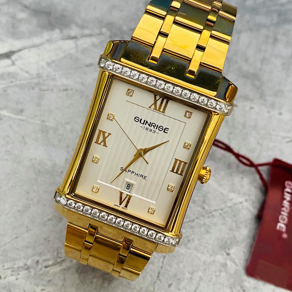 Đồng hồ Sunrise nam chính hãng Nhật Bản M1238AA.G.T - kính saphire chống trầy - chốn